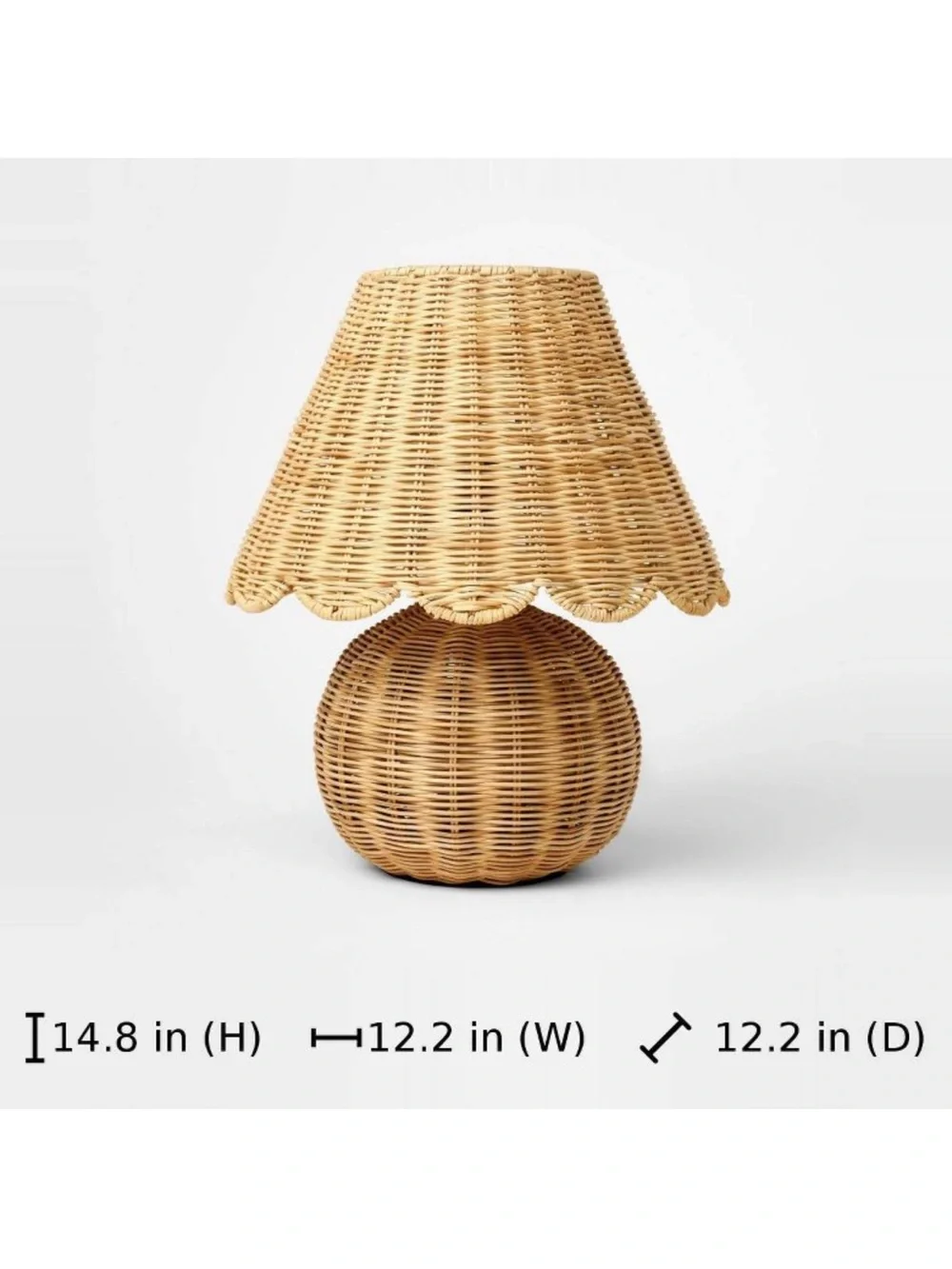 Studio McGee Woven Rattan Table Lamp in Natural
